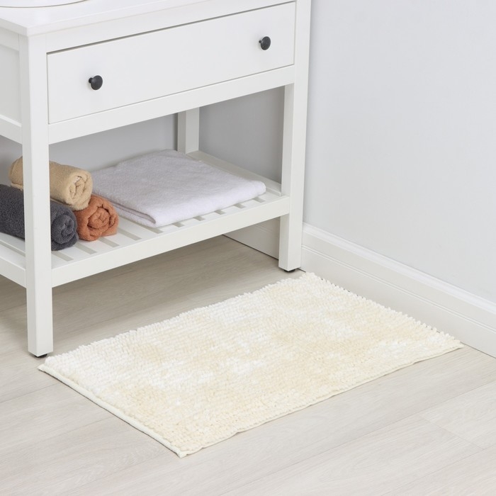 Коврик для дома LaDо́m, букли, плотность 1400 г, 50×80 см, цвет молочный Коврик для дома LaDо́m, букли, плотность 1400 г, 50×80 см, цвет молочный