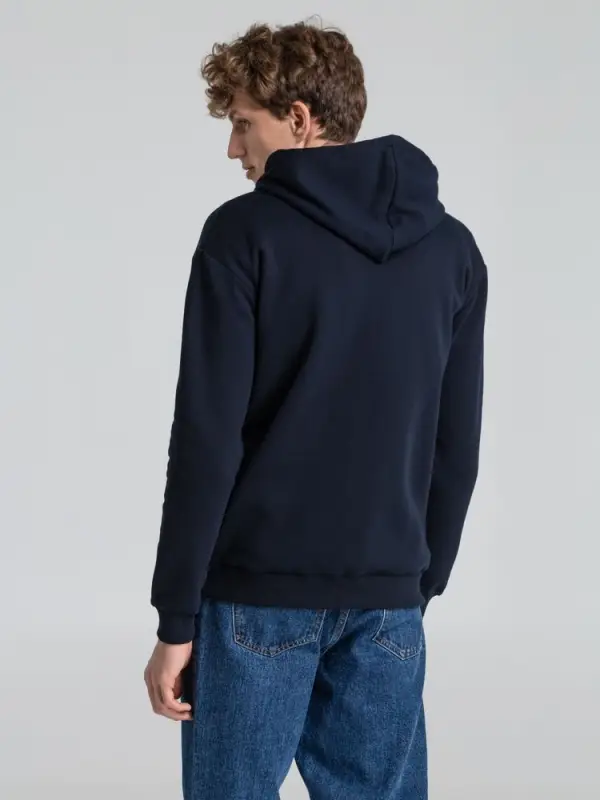 Толстовка на молнии с капюшоном Siverga Heavy 2.0, темно-синяя, размер XL