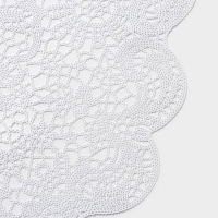 Салфетки сервировочные на стол Доляна &laquo;Лидия&raquo;, d=38 см, 4 шт, цвет белый