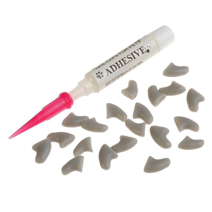 Когти накладные Когти накладные "Антицарапки", размер М, серые