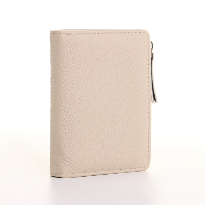 Кошелёк женский на кнопке, цвет бежевый Кошелёк женский на кнопке, цвет бежевый