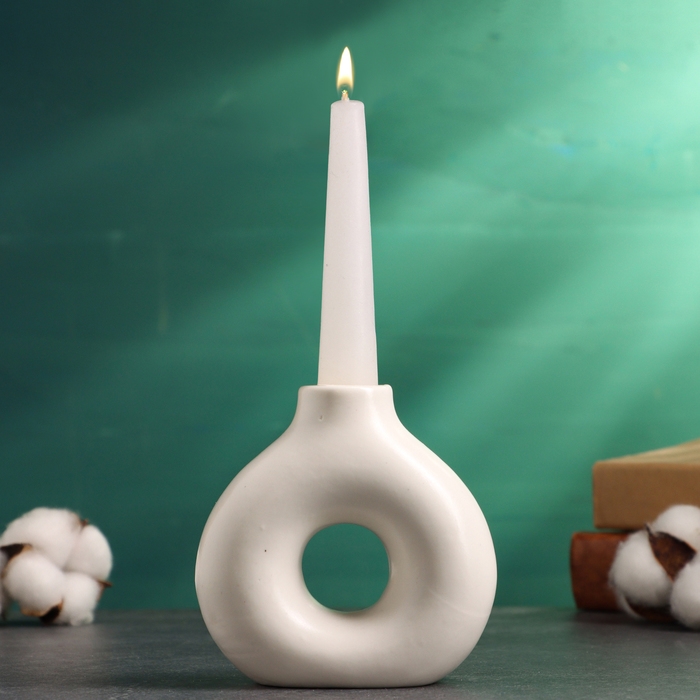 Подсвечник Подсвечник "Меланд" белый глянец, 10х5х10см