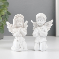 Сувенир полистоун "Ангел-дитя на коленях" МИКС 5,2х7х11 см