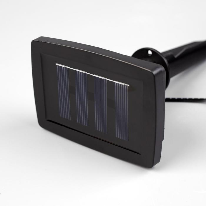 Гирлянда Uniel &laquo;Нить&raquo; 2.1 м с насадками &laquo;Огненные шары&raquo;, IP44, тёмная нить, 80 LED, эффект пламени, 1 режим, солнечная батарея