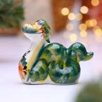 Сувенир символ года "Змея Чак", гжель, цвет Сувенир символ года "Змея Чак", гжель, цвет