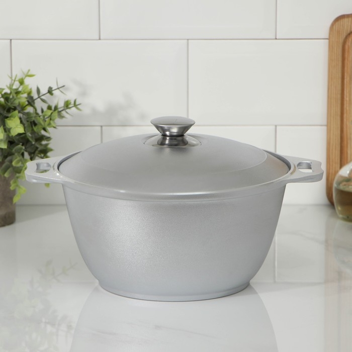 Кастрюля алюминиевая, 3 л, 30&times;24,5&times;12 см