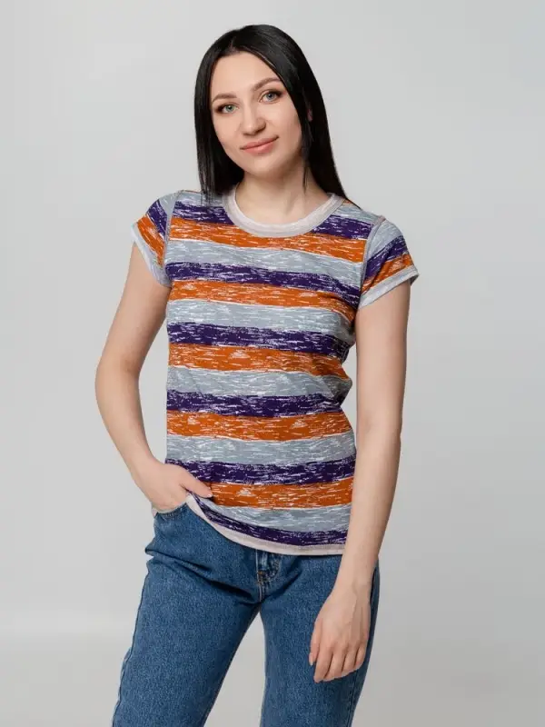 Футболка женская RAYET LADY двусторонняя, оранжевый/фиолетовый , размер M Футболка женская RAYET LADY двусторонняя, оранжевый/фиолетовый , размер M