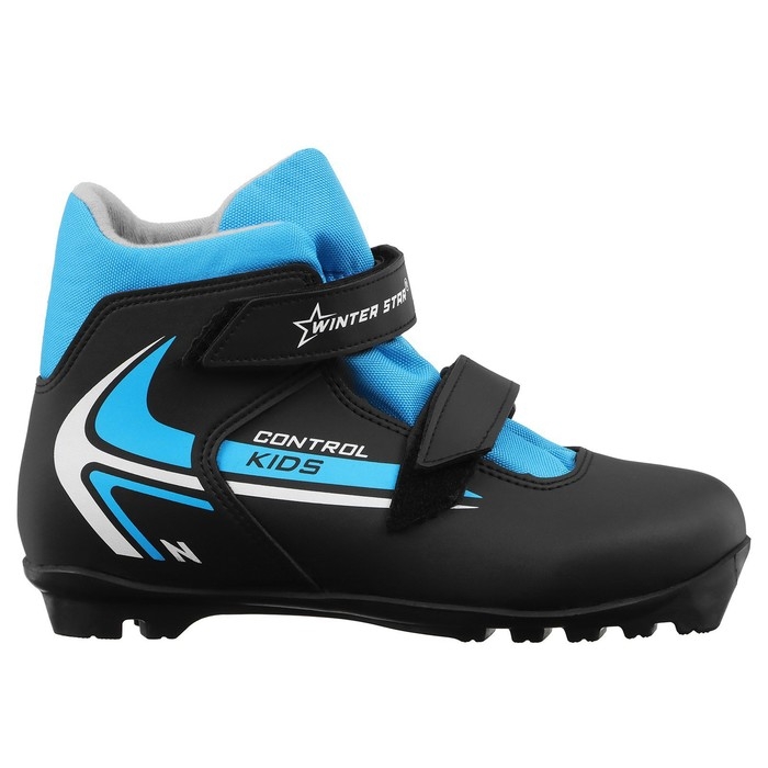 Ботинки лыжные детские Winter Star control kids, NNN, р. 33, цвет чёрный/голубой Ботинки лыжные детские Winter Star control kids, NNN, р. 33, цвет чёрный/голубой
