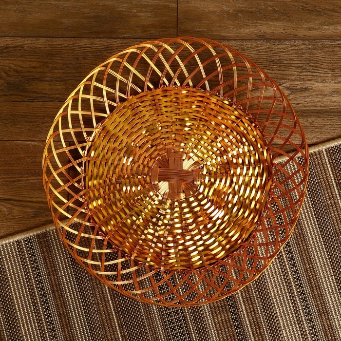 Корзинка для фруктов "Ирфан" алюминий, 46х46х9 см