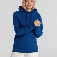 Толстовка с капюшоном унисекс King, ярко-синяя, размер XS