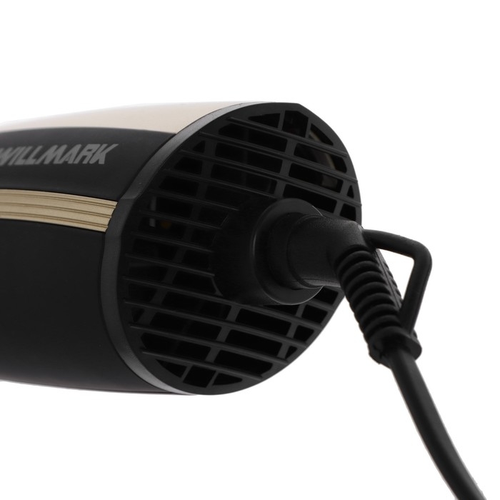 Фен-щётка WILLMARK WHS-113BC, 1200 Вт, 2 насадки, ионизация, чёрно-золотая Фен-щётка WILLMARK WHS-113BC, 1200 Вт, 2 насадки, ионизация, чёрно-золотая