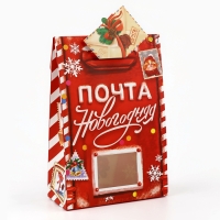 Коробка подарочная новогодняя складная «Почта новогодняя», 15 х 7 х 22 см, Новый год Коробка подарочная новогодняя складная «Почта новогодняя», 15 х 7 х 22 см, Новый год
