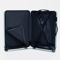 Чемодан большой 84 л (L), отдел на молнии, кодовый замок, цвет бирюзовый