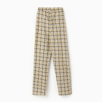 Брюки домашние мужские, цвет желто-зелено-белая клетка, размер 48