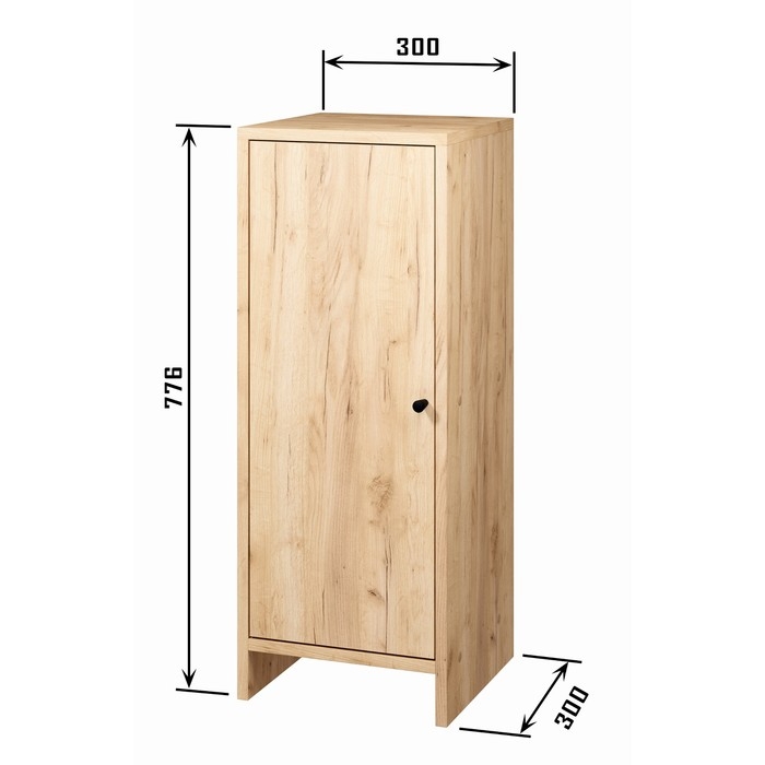 Тумба 300, 300х300х776, Квадро/Дуб золотой крафт Тумба 300, 300х300х776, Квадро/Дуб золотой крафт