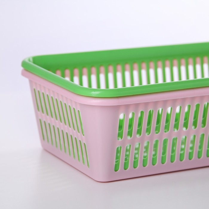Корзина для хранения, 25&times;15&times;7 см, цвет МИКС