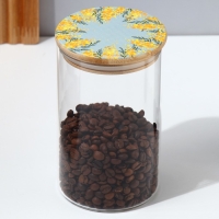 Банка для хранения сыпучих продуктов и круп &laquo;Нежная мимоза&raquo;, 950 мл