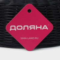 Корзинка для подачи Доляна «Плетёнка», 27×22×6 см, цвет коричневый Корзинка для подачи Доляна «Плетёнка», 27×22×6 см, цвет коричневый