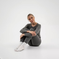 Термобельё женское Resport, комплект: лонгслив, лосины, размер M, серое Термобельё женское Resport, комплект: лонгслив, лосины, размер M, серое