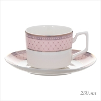 Чайный сервиз WY Paradaise, 12 предметов, кружка 250 мл 6 шт, блюдце d=15,5 см 6 шт, фарфор Чайный сервиз WY Paradaise, 12 предметов, кружка 250 мл 6 шт, блюдце d=15,5 см 6 шт, фарфор