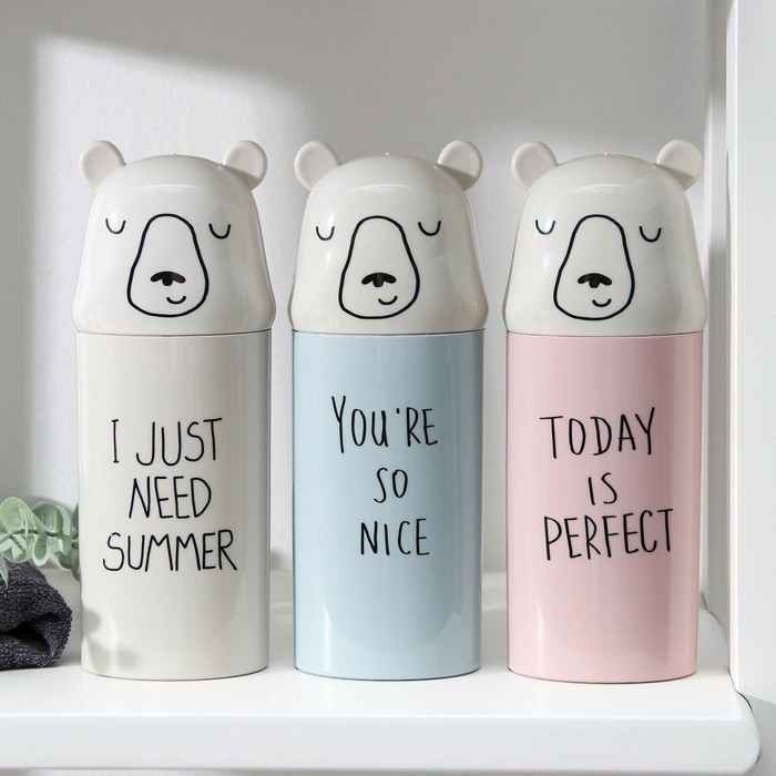 Футляр для зубной щётки и пасты &laquo;Ушастик&raquo;, 7&times;4,5&times;19 см, цвет МИКС