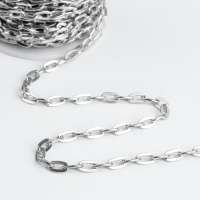 Цепочка для сумки, железная, 9 &times; 5 мм, 10 &plusmn; 0,5 м, цвет серебряный