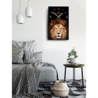 Часы-картина настенные, интерьерные "Лев", плавный ход, 57 х 35 х 4 см Часы-картина настенные, интерьерные "Лев", плавный ход, 57 х 35 х 4 см