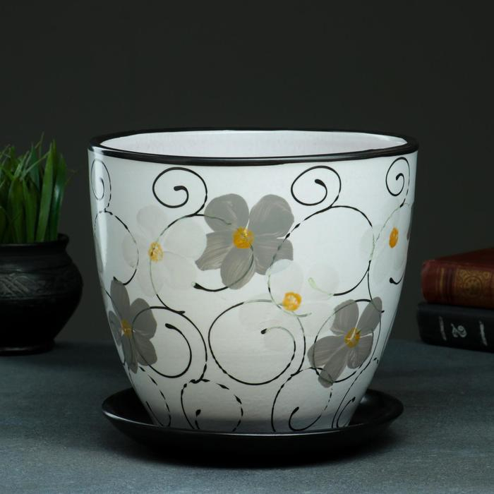 Горшок цветочный Фиалка дневная 5л с подставкой