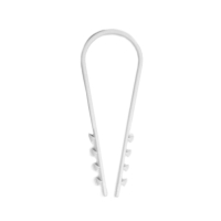 Дюбель-хомут ТУНДРА, для круглого кабеля, нейлоновый, 19-25 мм, белый, 100 шт