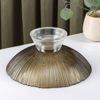 Ваза стеклянная для фруктов «Фейерверк», 1,4 л, 25×10 см, цвет серый Ваза стеклянная для фруктов «Фейерверк», 1,4 л, 25×10 см, цвет серый