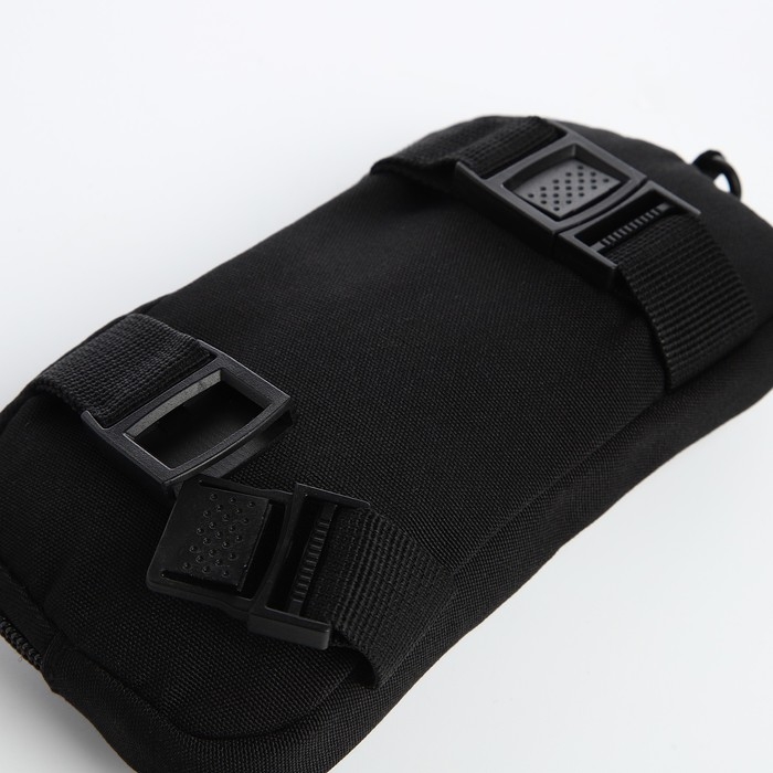 Рюкзак школьный из текстиля на молнии, 3 кармана, сумка, держатель для чемодана, цвет чёрный/синий