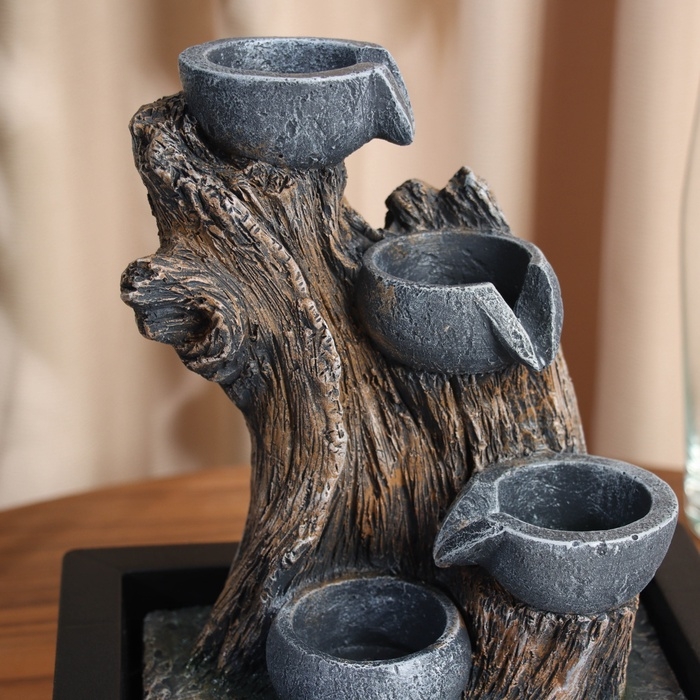 Фонтан Фонтан "Каменные кадки на дереве" 27х23 см (с подсветкой, без шарика)