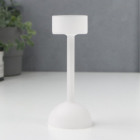 Подсвечник стекло на 1 свечу "Высокая ножка на шаре" белый d до 4,7 см 14,5х6,5х6,5 см Подсвечник стекло на 1 свечу "Высокая ножка на шаре" белый d до 4,7 см 14,5х6,5х6,5 см