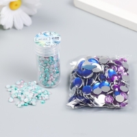 Декор "Полубусины и стразы. Градиент бело-голубой" d=4 мм 10г 200 шт 5х2,5 см МИКС Декор "Полубусины и стразы. Градиент бело-голубой" d=4 мм 10г 200 шт 5х2,5 см МИКС