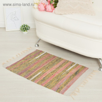 Ковер &laquo;СТРАЙП&raquo;, вид1, размер 50х80 см (&plusmn; 3 см), хлопок, цвет МИКС