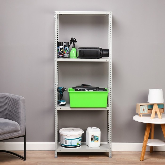 Стеллаж металлический, MS 1500x750x400, 4 полки