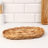 Поднос плетеный, 28 х 18 х 2 см, лоза Поднос плетеный, 28 х 18 х 2 см, лоза