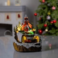 Светодиодная фигура «Поезд и Дед Мороз» 16 × 10 × 12 см, полистоун, батарейки АААх2 (не в комплекте), USB, свечение тёплое белое Светодиодная фигура «Поезд и Дед Мороз» 16 × 10 × 12 см, полистоун, батарейки АААх2 (не в комплекте), USB, свечение тёплое белое