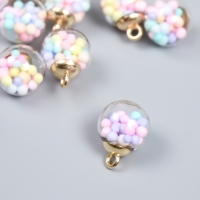 Подвеска для творчества пластик "Шар - шарики" набор 10 шт 2,1х1,6х1,6 см Подвеска для творчества пластик "Шар - шарики" набор 10 шт 2,1х1,6х1,6 см