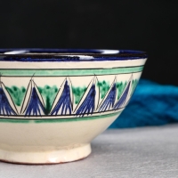 Коса Риштанская Керамика "Цветы" 15 см, малая, синяя