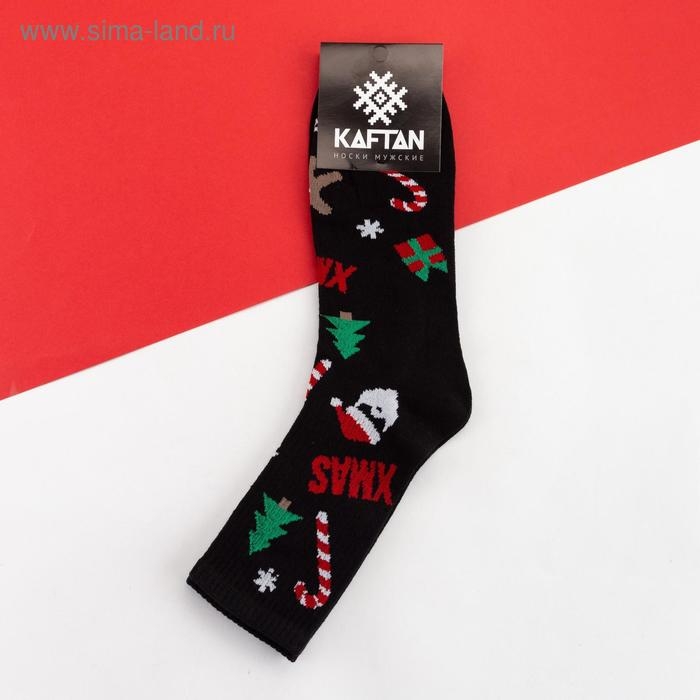Носки мужские KAFTAN Носки мужские KAFTAN "Новогодние" размер 41-44 (27-29 см), цвет чёрный