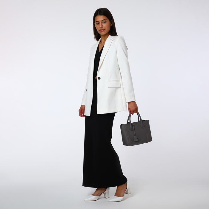 Сумка женская на молнии, TEXTURA, маленький размер, цвет серый