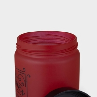 Банка стеклянная для сыпучих продуктов &laquo;Любовь на кухне&raquo;, 600 мл, цвет красный