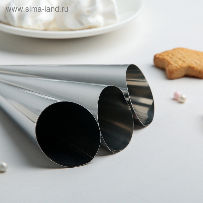 Набор форм для круассанов и трубочек Доляна, 12&times;3,5 см, 3 шт