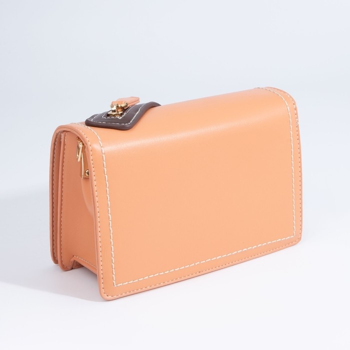 Сумка-мессенджер на магните, цвет персиковый