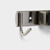 Держатель для швабры и метлы Доляна, с крючками, 3,8×4,8×16 см Держатель для швабры и метлы Доляна, с крючками, 3,8×4,8×16 см