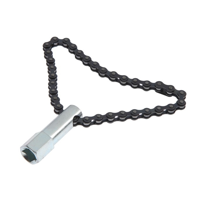 Съемник масляного фильтра цепь СЕРВИС КЛЮЧ 75320, под квадрат 1/2 Съемник масляного фильтра цепь СЕРВИС КЛЮЧ 75320, под квадрат 1/2"