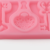 Молд Доляна &laquo;Ключ от сердца&raquo;, силикон, 8,5&times;6,8 см, цвет МИКС