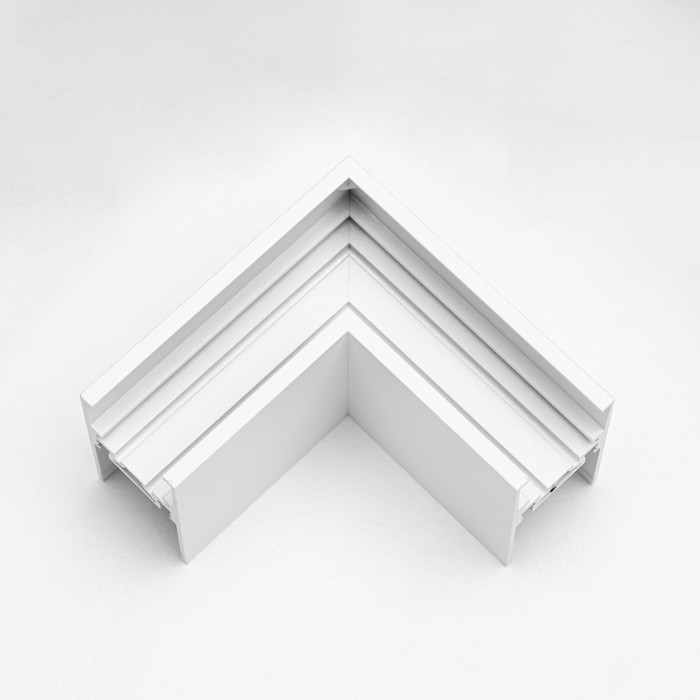 Соединитель накладной для шинопровода г-образный белый 5х5 см Соединитель накладной для шинопровода г-образный белый 5х5 см