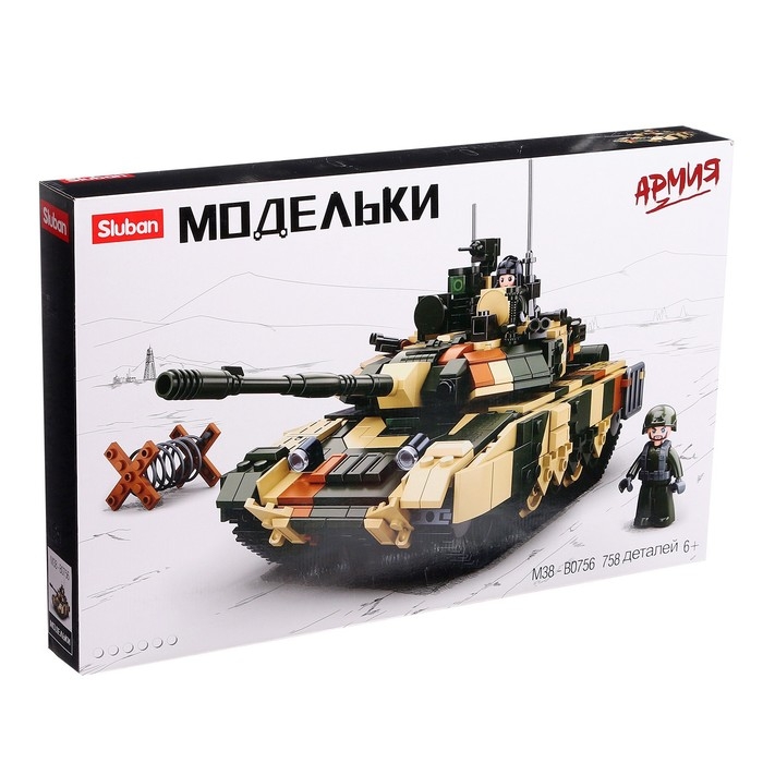 Конструктор &laquo;Модельки. Россиский танк&raquo;, 758 деталей